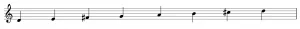 D major scale without key signature